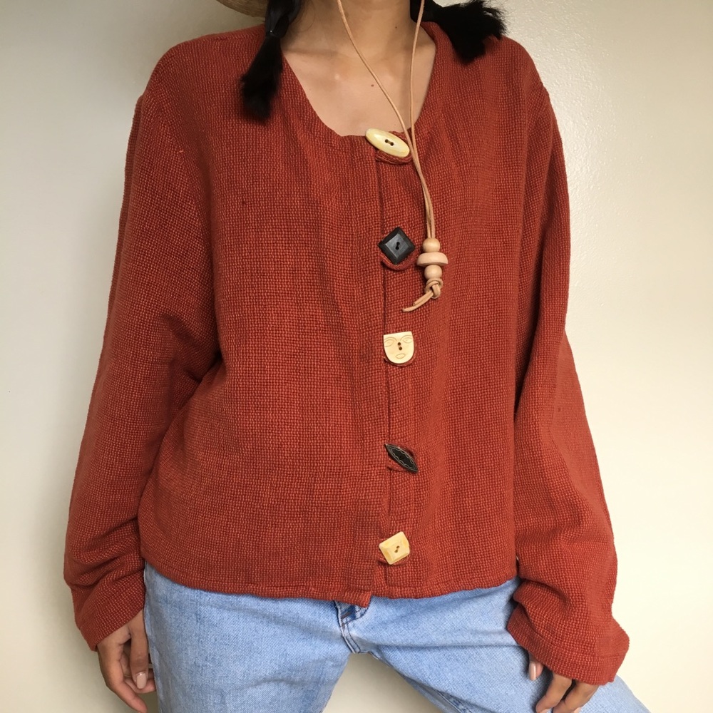 Vintage Red cardigan sweater